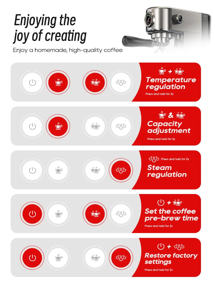 20-Bar Espresso Machine