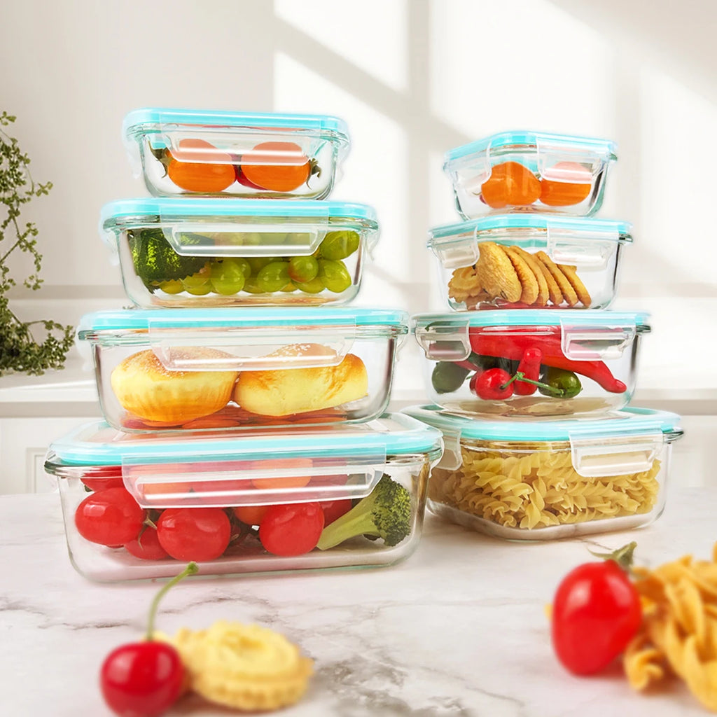 8-Piece Glass Food Container Set