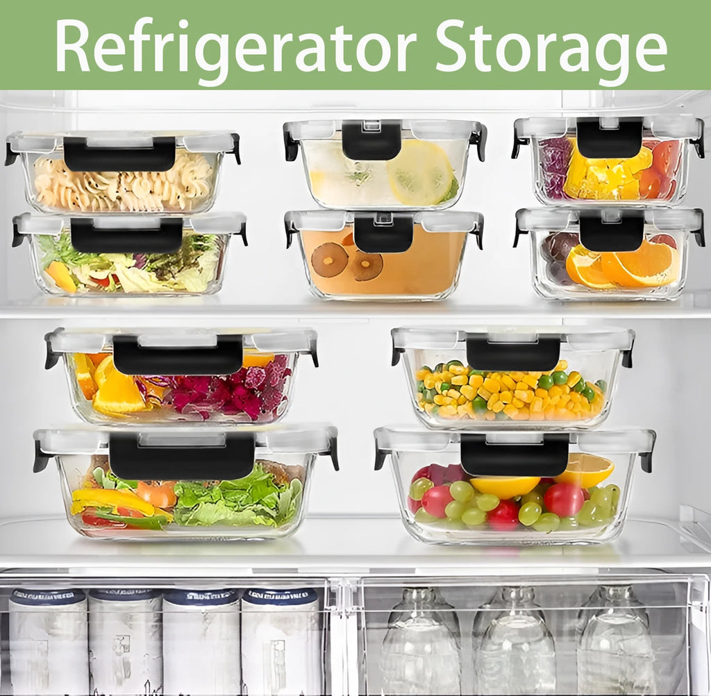 12-Piece Glass Meal Prep Container Set
