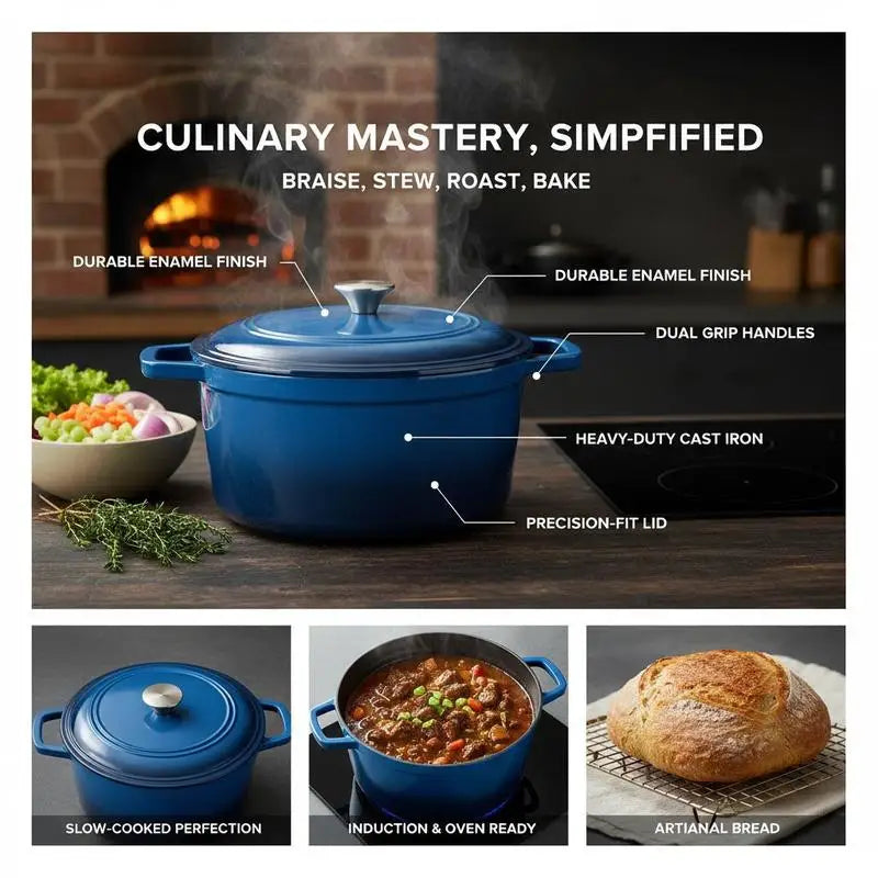 Enameled Cast Iron Dutch Oven