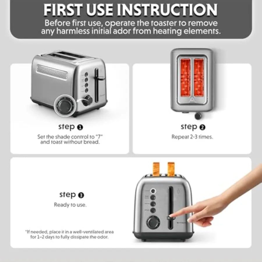 Retro Wide-Slot Toaster