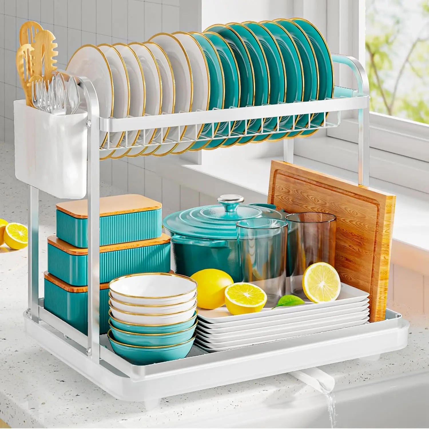 2-Tier Dish Drying Rack