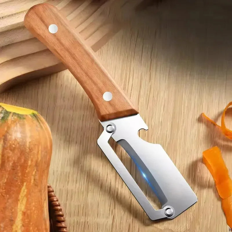 Wooden Handle Vegetable Peeler