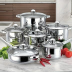 12-Piece Stainless Steel Cookware Set