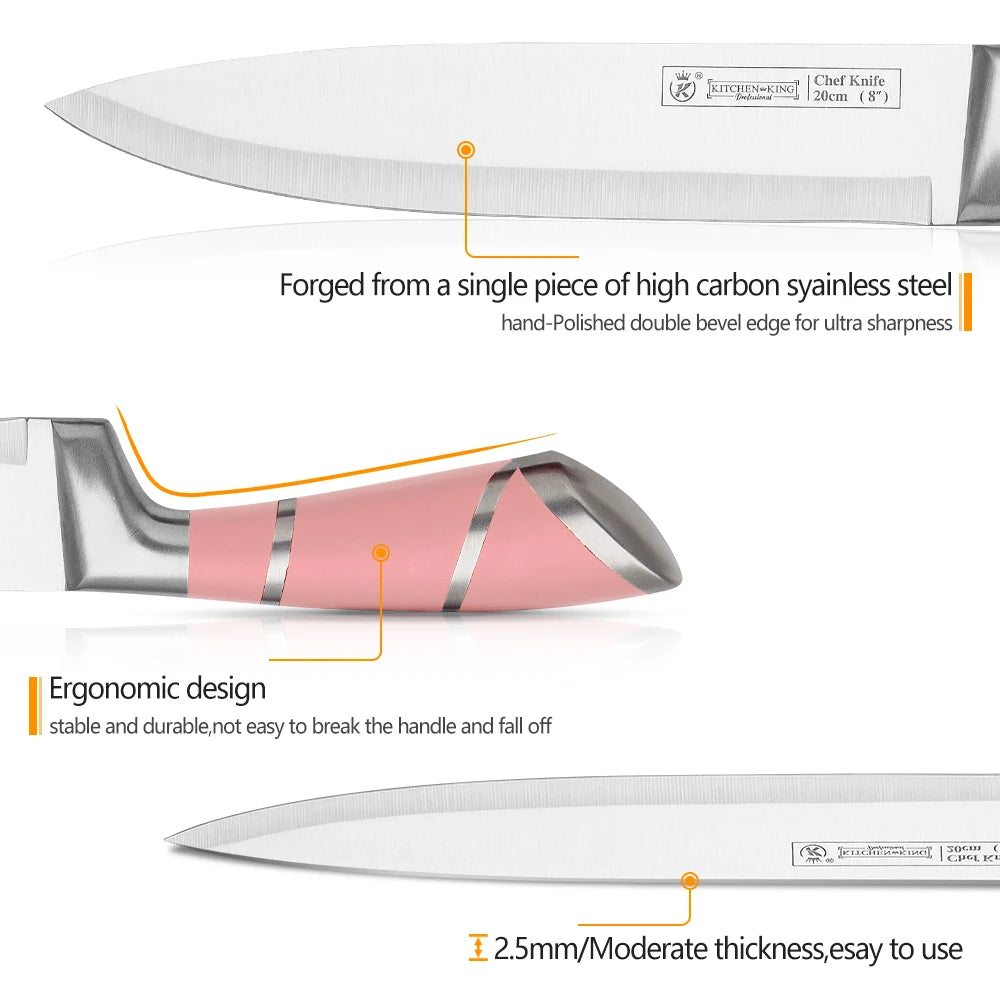 Pink Kitchen Knife Set