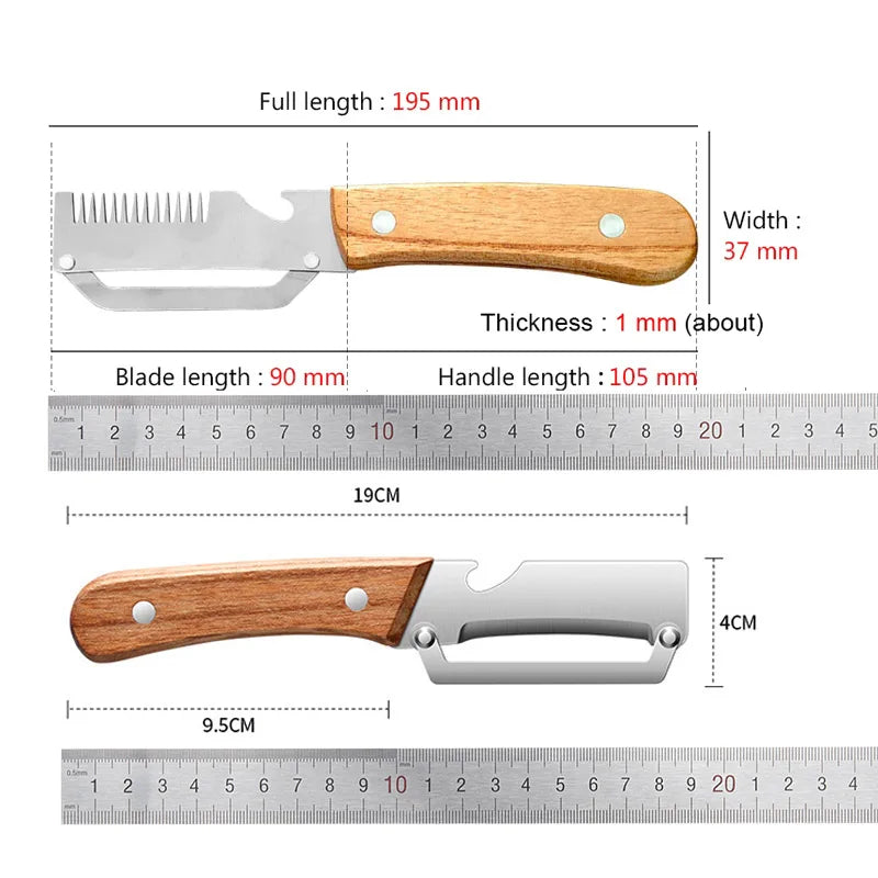 Wooden Handle Vegetable Peeler