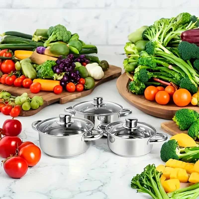 12-Piece Stainless Steel Cookware Set