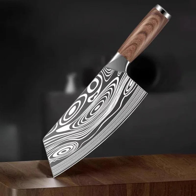 Laser-Etched Meat Cleaver