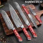 5-Piece Damascus Knife Set