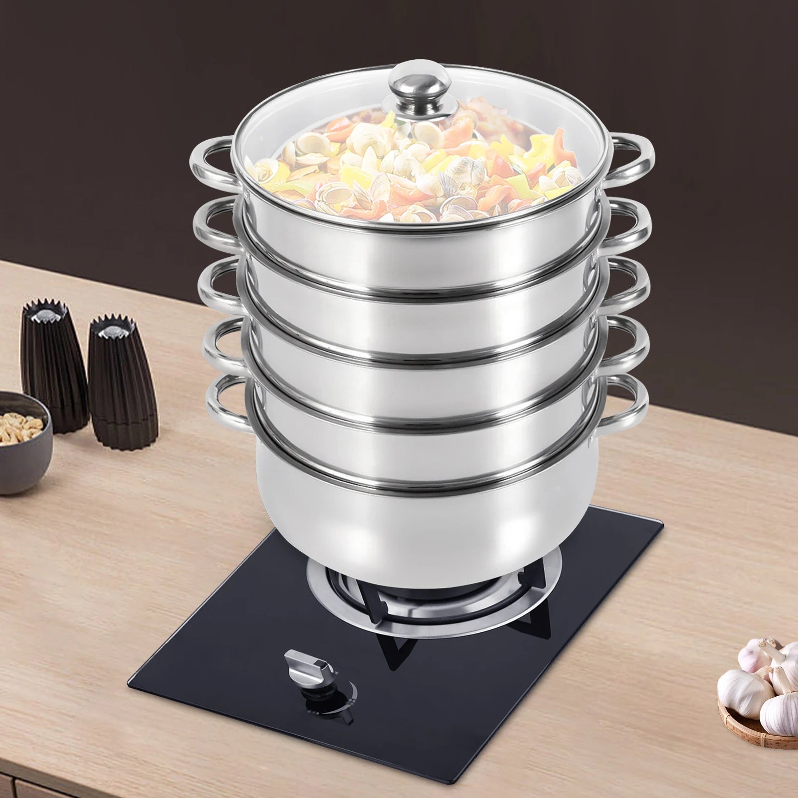5-Tier Stainless Steel Steamer