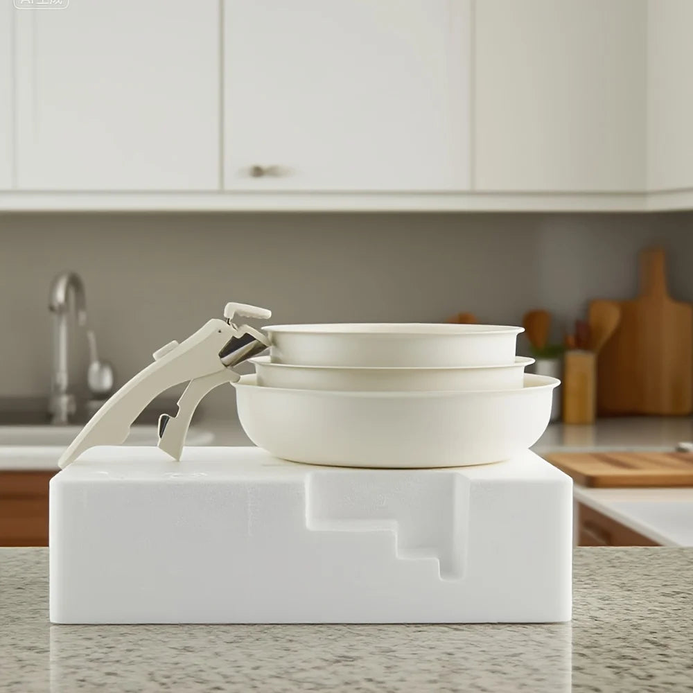 3-Piece Removable Handle Cookware Set