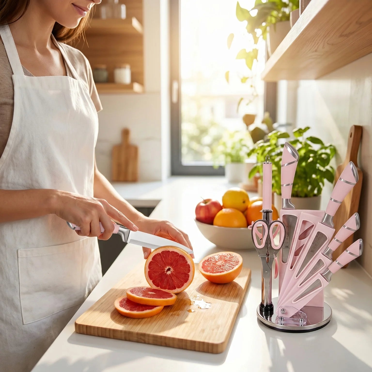 Pink Kitchen Knife Set