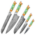 5-Piece Damascus Knife Set