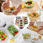 12-Piece Glass Meal Prep Container Set