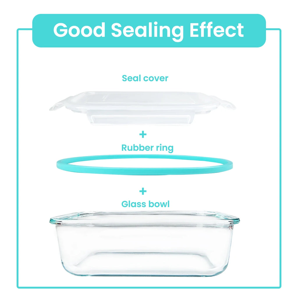 8-Piece Glass Food Container Set