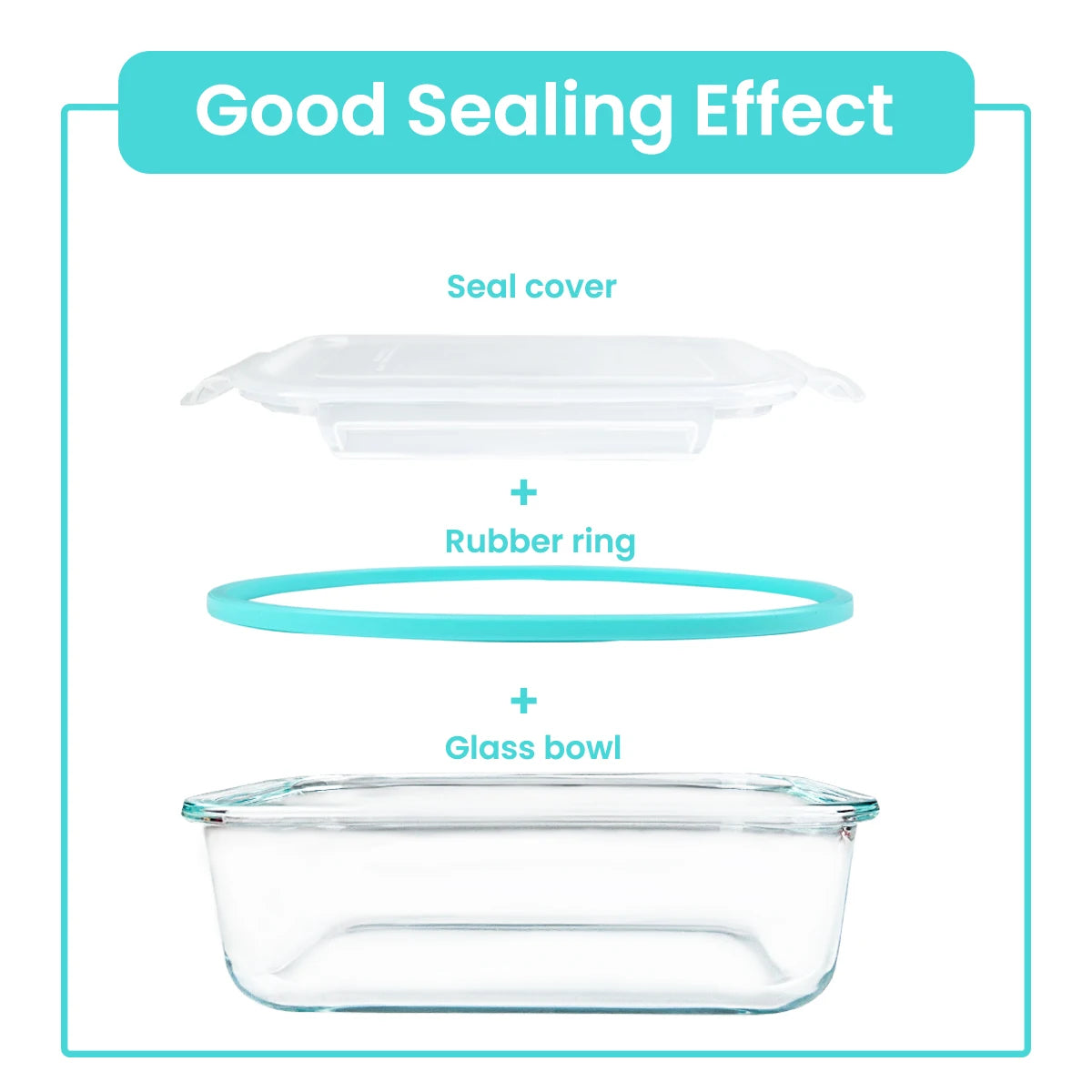 8-Piece Glass Food Container Set