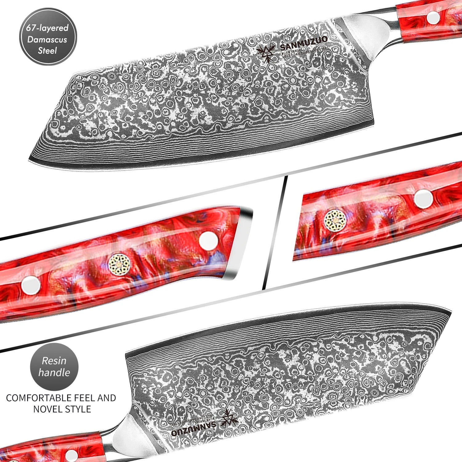 Damascus Nakiri Knife