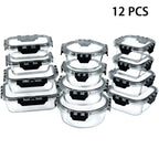 12-Piece Glass Meal Prep Container Set