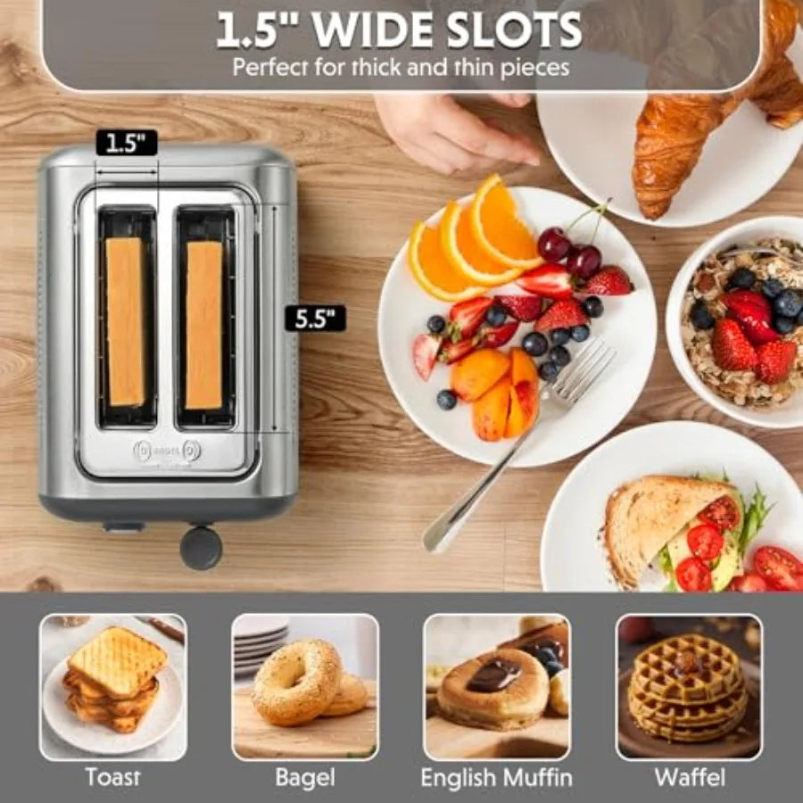 Retro Wide-Slot Toaster