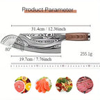 Laser-Etched Meat Cleaver
