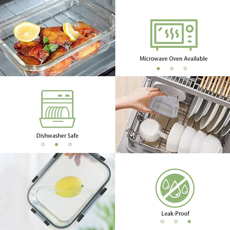 12-Piece Glass Meal Prep Container Set
