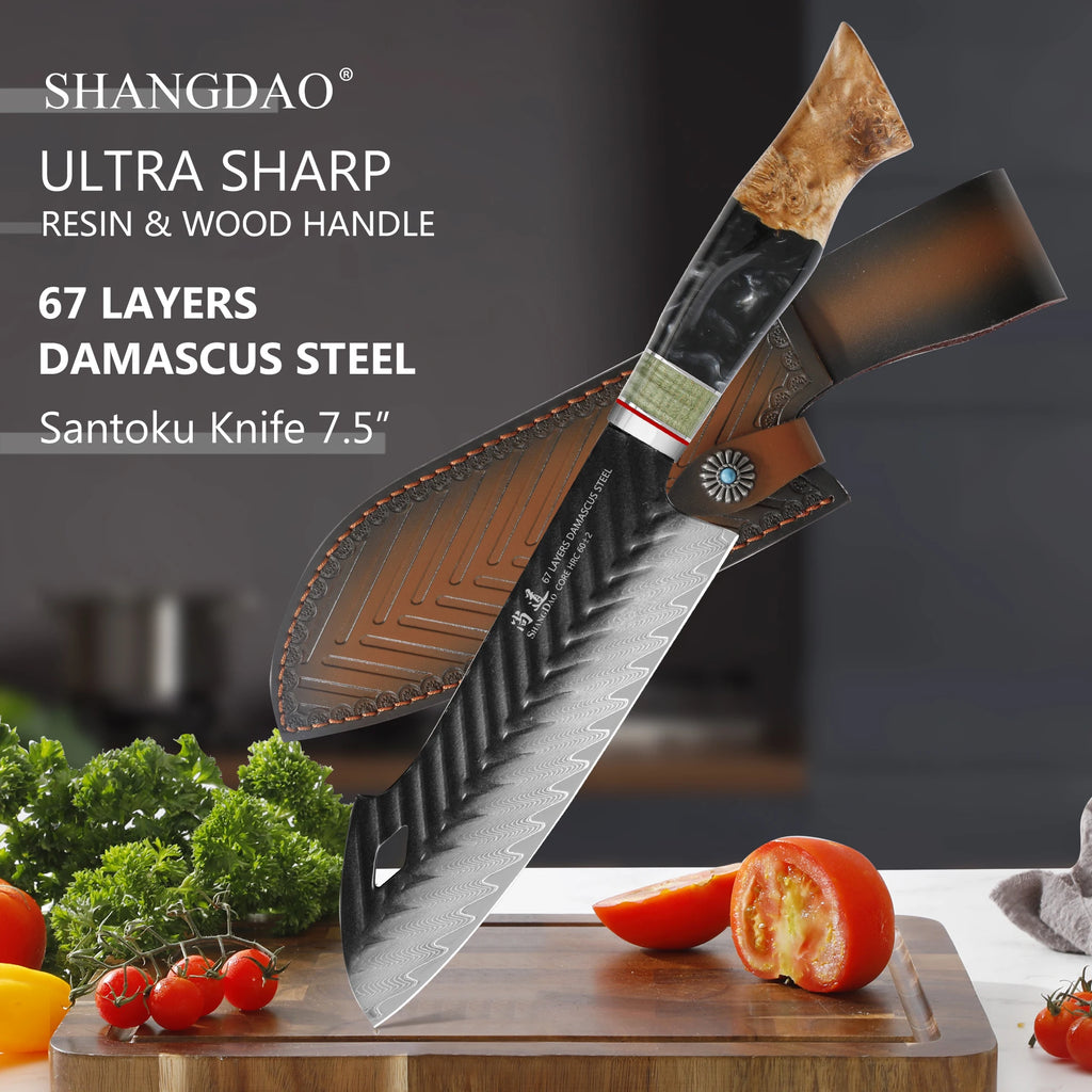 Damascus Santoku Knife