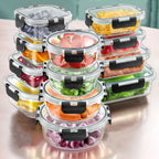 12-Piece Glass Meal Prep Container Set