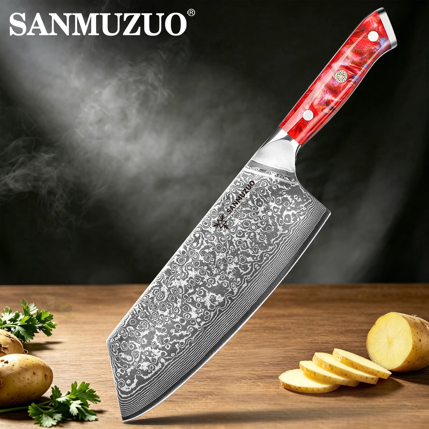 Damascus Nakiri Knife