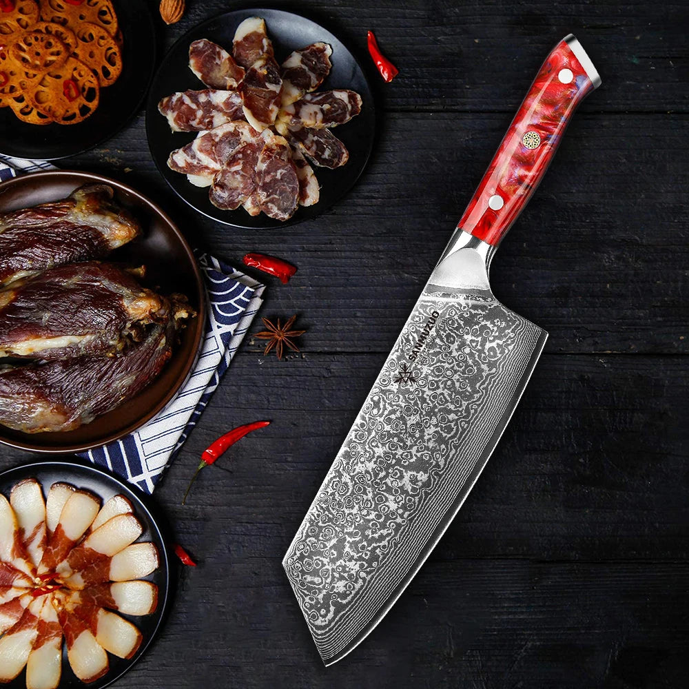 Damascus Nakiri Knife