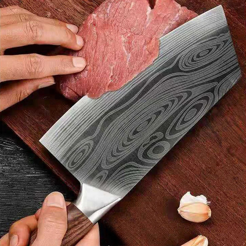 Laser-Etched Meat Cleaver