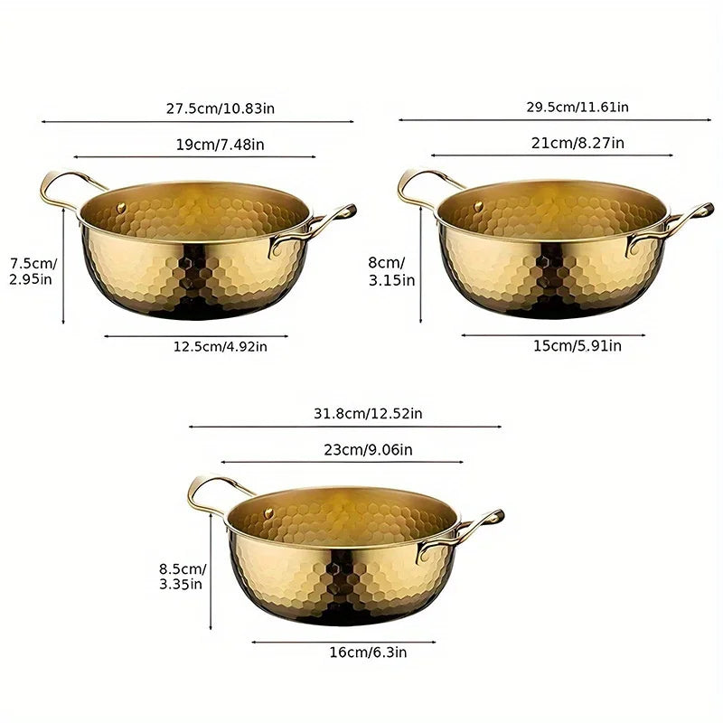3-Piece Golden Pot Set
